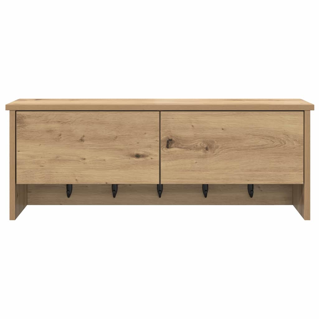 Appendiabiti a muro A parete Rovere artigianale 80 x 20 x 30 cm | homemem39
