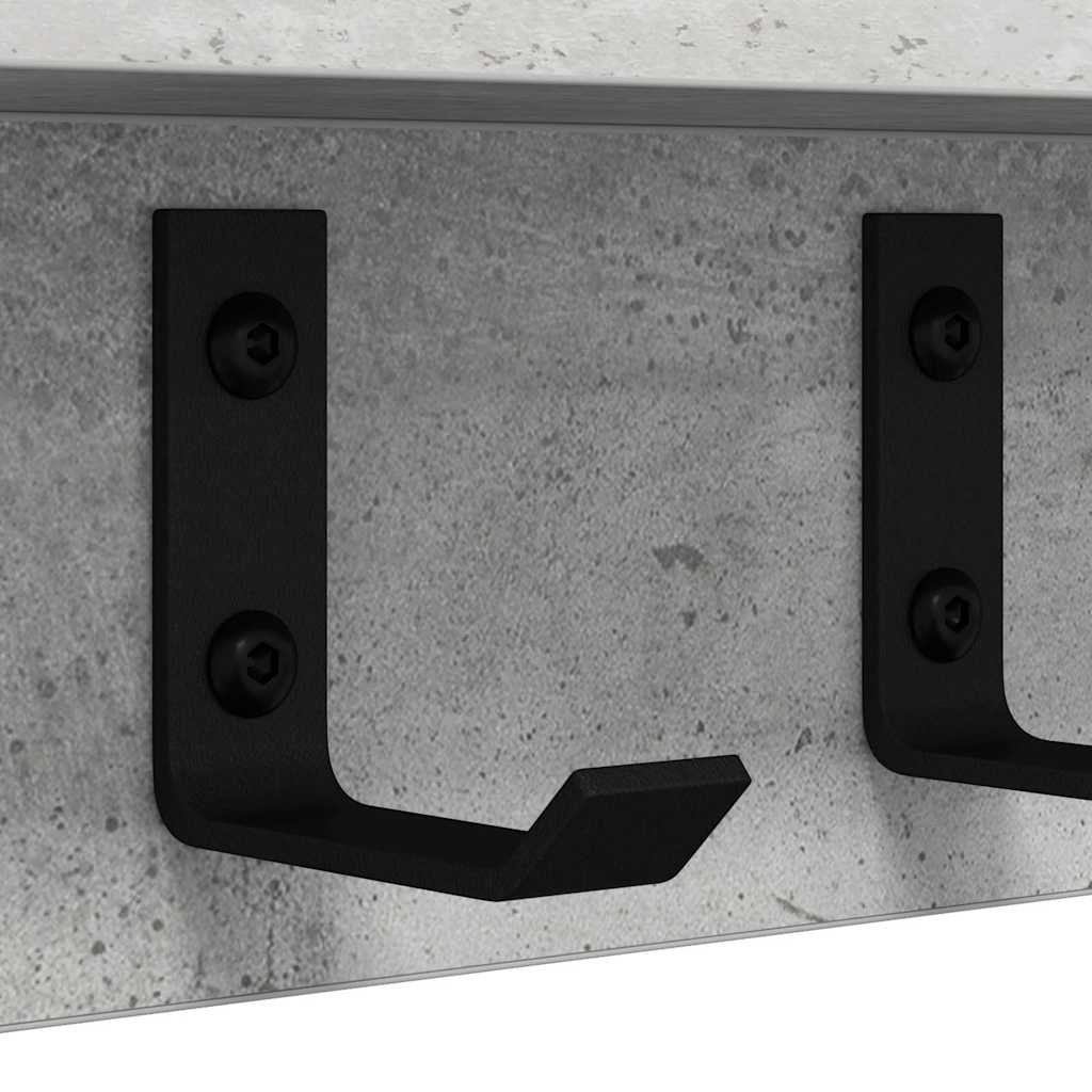 Appendiabiti a muro Grigio cemento 40 x 10,5 x 10,5 cm | homemem39