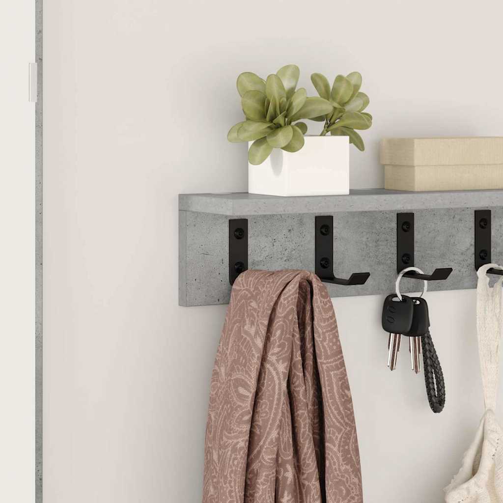 Appendiabiti a muro Grigio cemento 40 x 10,5 x 10,5 cm | homemem39