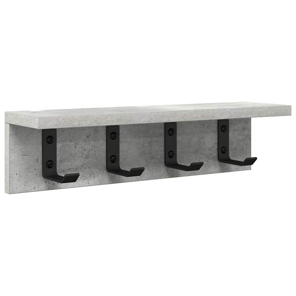 Appendiabiti a muro Grigio cemento 40 x 10,5 x 10,5 cm | homemem39