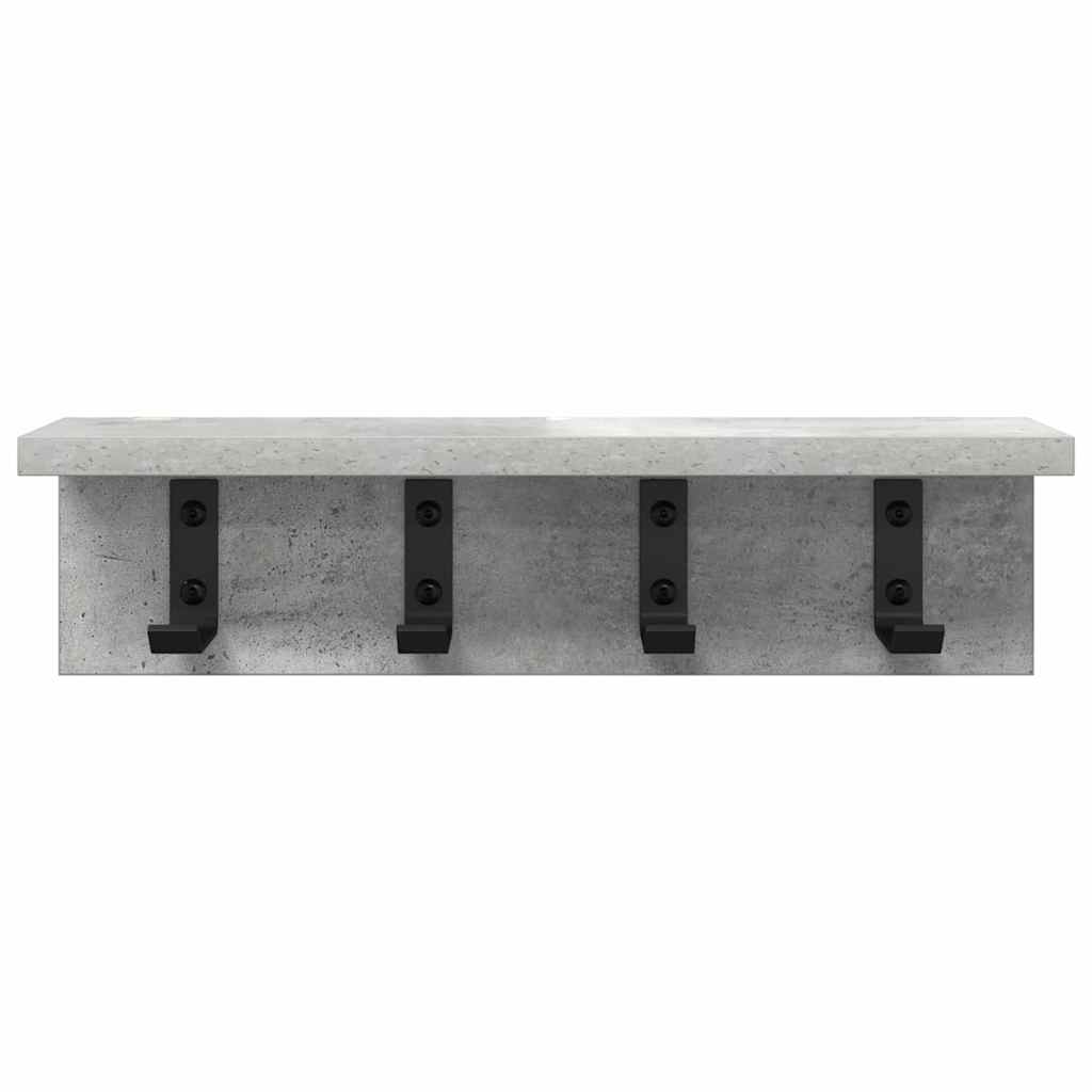 Appendiabiti a muro Grigio cemento 40 x 10,5 x 10,5 cm | homemem39
