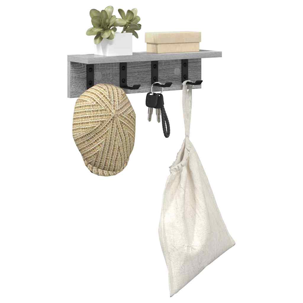 Appendiabiti a muro Grigio Sonoma 40 x 10,5 x 10,5 cm