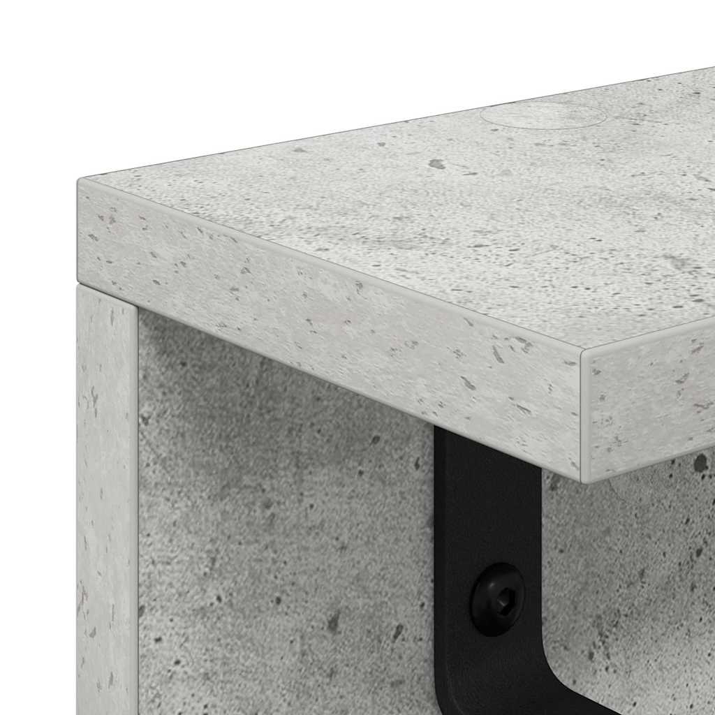 Appendiabiti a muro Grigio cemento 60 x 10,5 x 10,5 cm | homemem39