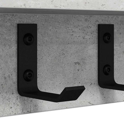 Appendiabiti a muro Grigio cemento 60 x 10,5 x 10,5 cm | homemem39