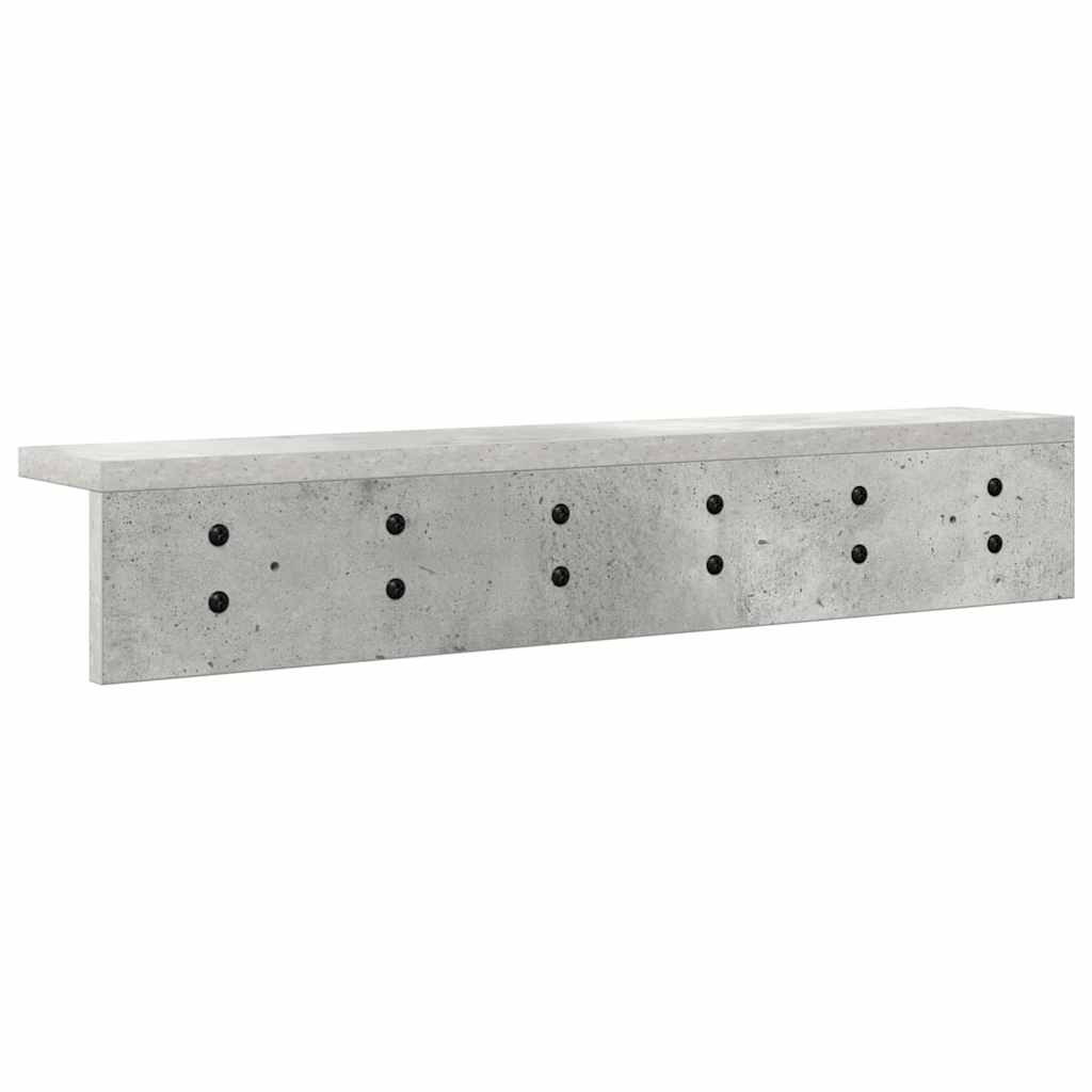 Appendiabiti a muro Grigio cemento 60 x 10,5 x 10,5 cm | homemem39