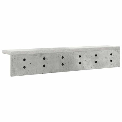 Appendiabiti a muro Grigio cemento 60 x 10,5 x 10,5 cm | homemem39