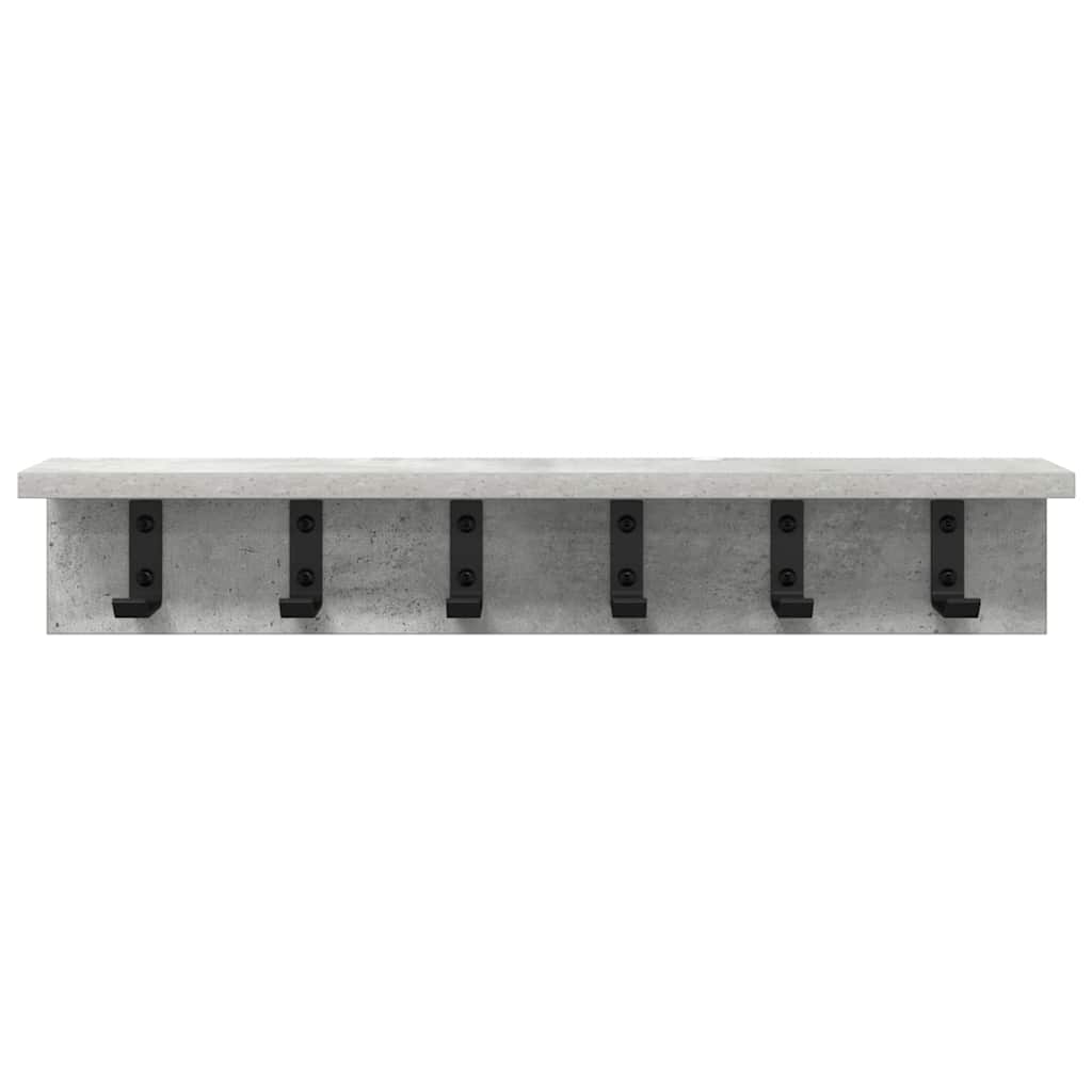 Appendiabiti a muro Grigio cemento 60 x 10,5 x 10,5 cm | homemem39
