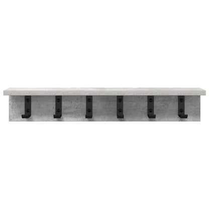 Appendiabiti a muro Grigio cemento 60 x 10,5 x 10,5 cm | homemem39