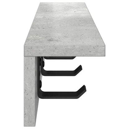 Appendiabiti a muro Grigio cemento 60 x 10,5 x 10,5 cm | homemem39