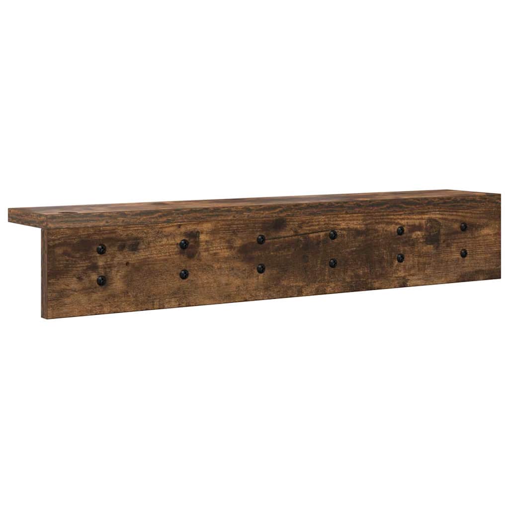 Appendiabiti a muro Rovere fumé 60 x 10,5 x 10,5 cm | homemem39