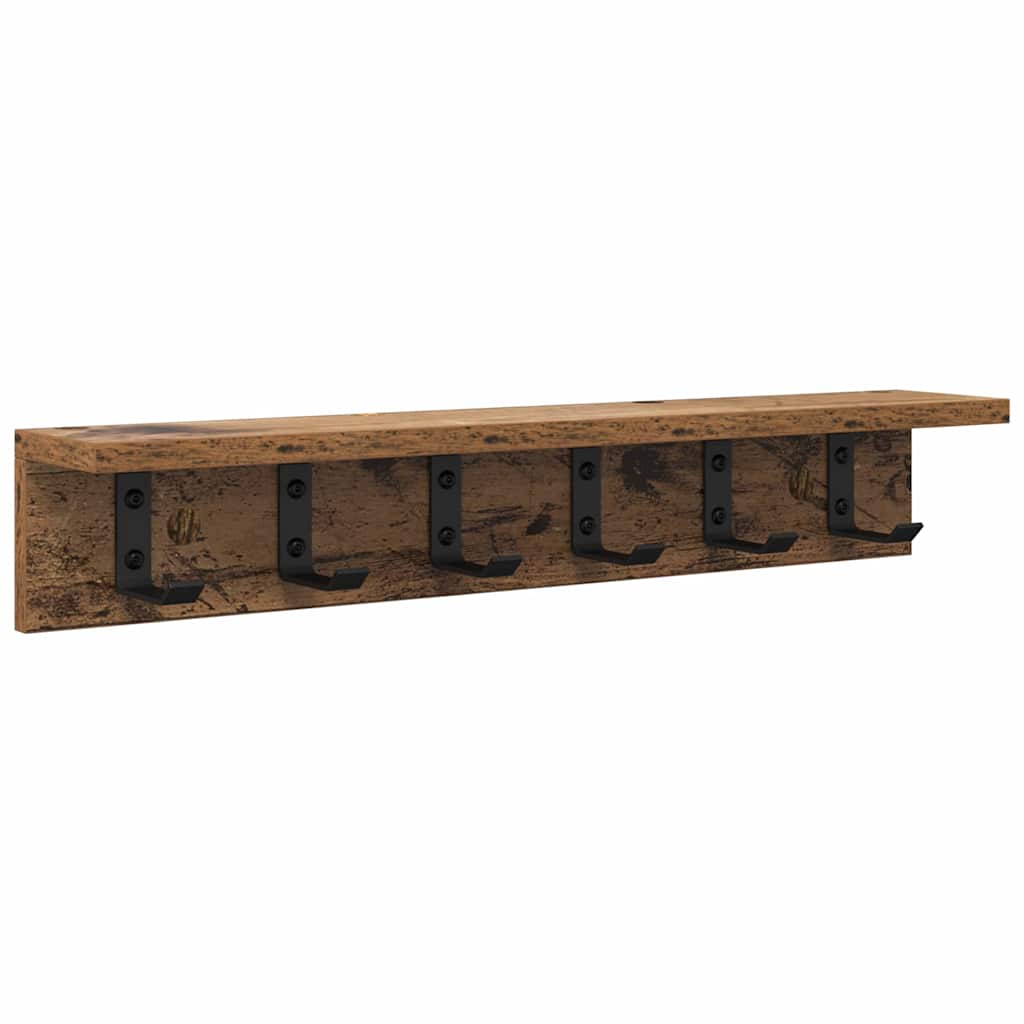 Appendiabiti a muro Legno vecchio 60 x 10,5 x 10,5 cm | homemem39