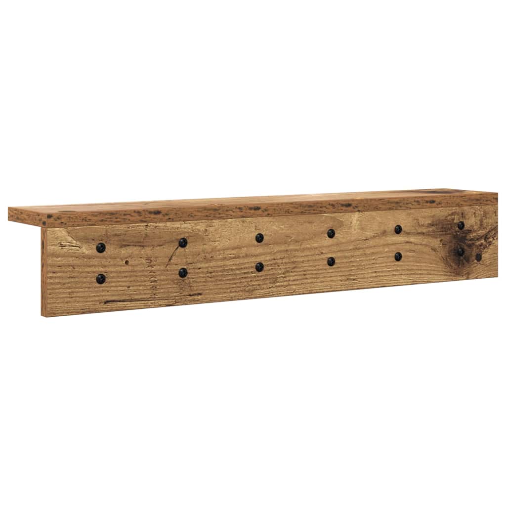 Appendiabiti a muro Legno vecchio 60 x 10,5 x 10,5 cm | homemem39
