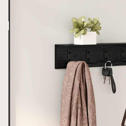 Appendiabiti a muro Rovere Nero 80 x 10,5 x 10,5 cm | homemem39