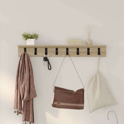 Appendiabiti a muro Rovere Sonoma 80 x 10,5 x 10,5 cm | homemem39