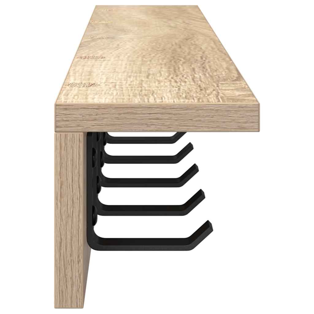 Appendiabiti a muro Rovere Sonoma 80 x 10,5 x 10,5 cm | homemem39