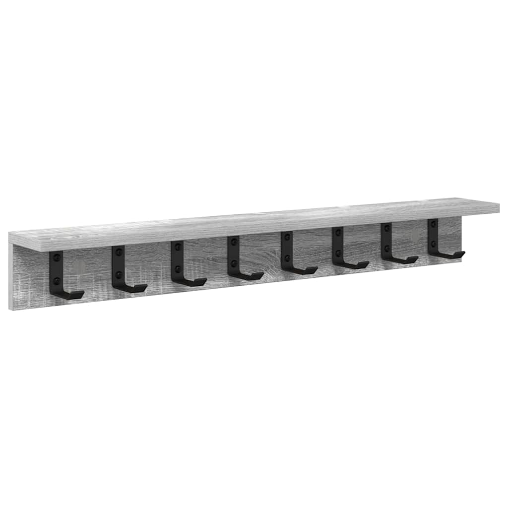 Appendiabiti a muro Grigio Sonoma 80 x 10,5 x 10,5 cm | homemem39