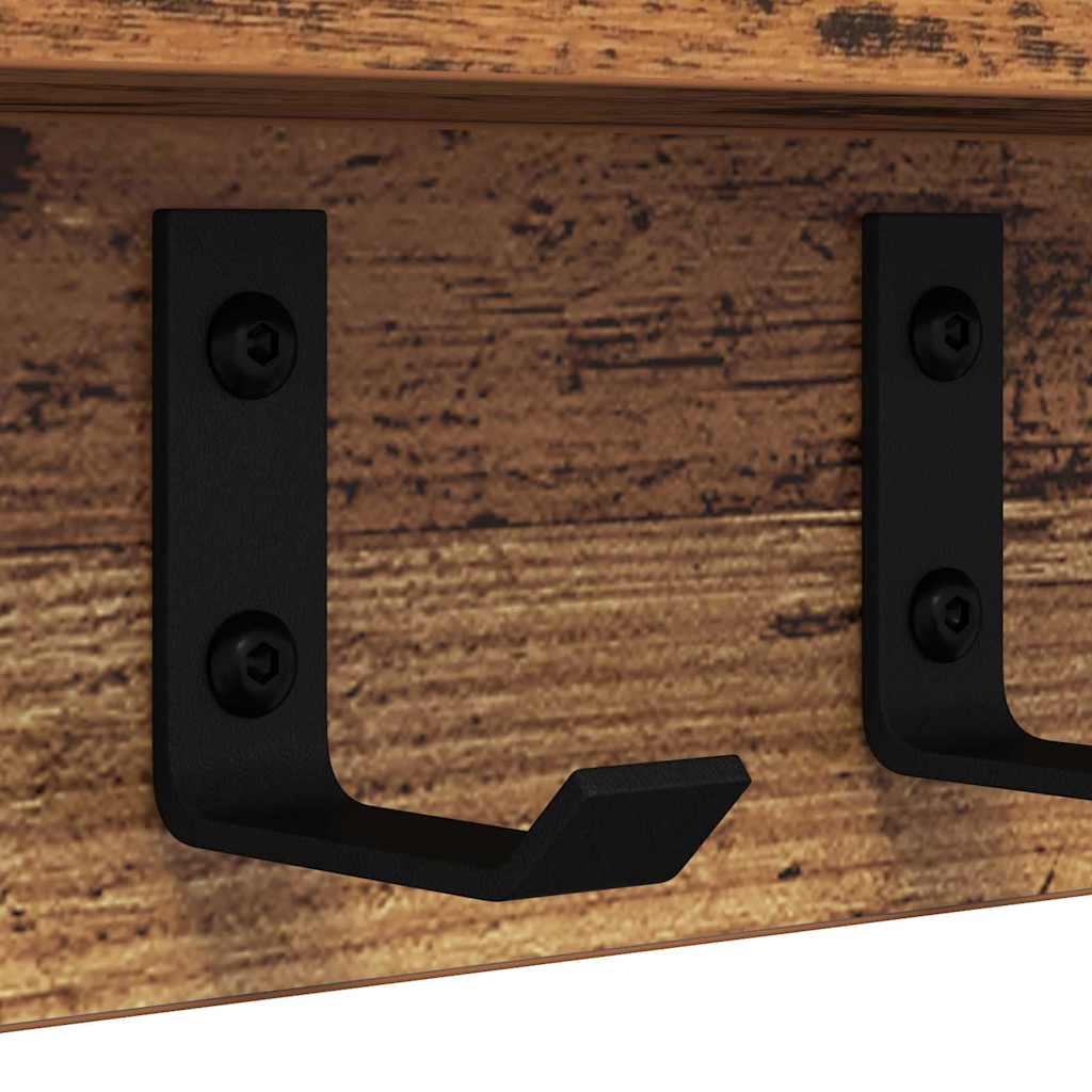 Appendiabiti a muro Legno vecchio 80 x 10,5 x 10,5 cm | homemem39