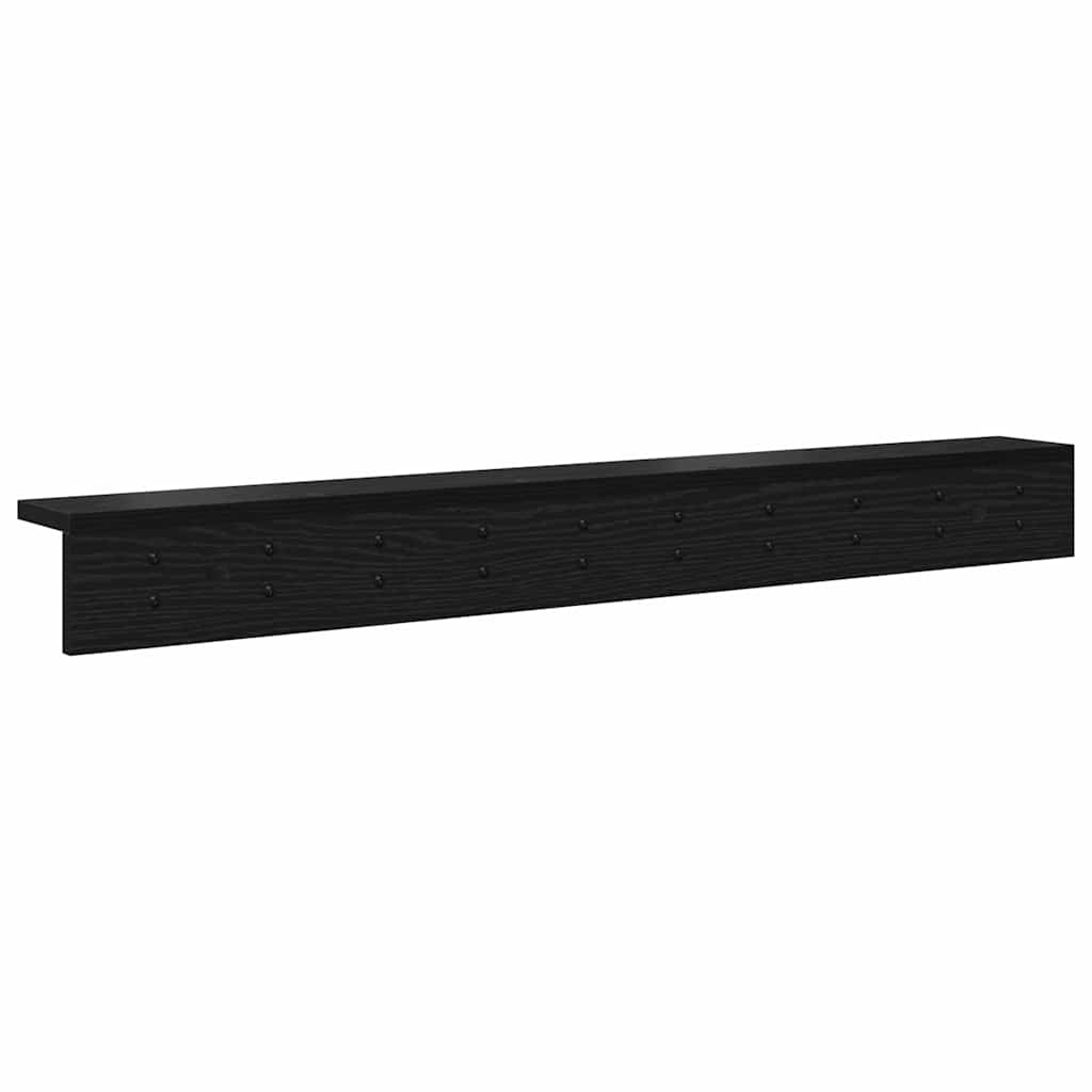 Appendiabiti a muro Rovere Nero 100 x 10,5 x 10,5 cm | homemem39