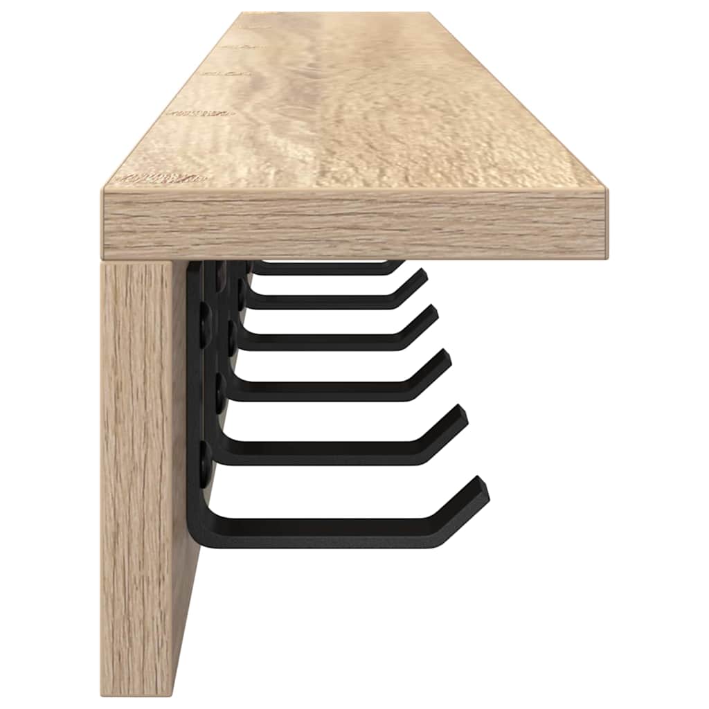 Appendiabiti a muro rovere sonoma 100 x 10.5 x 10.5 cm
