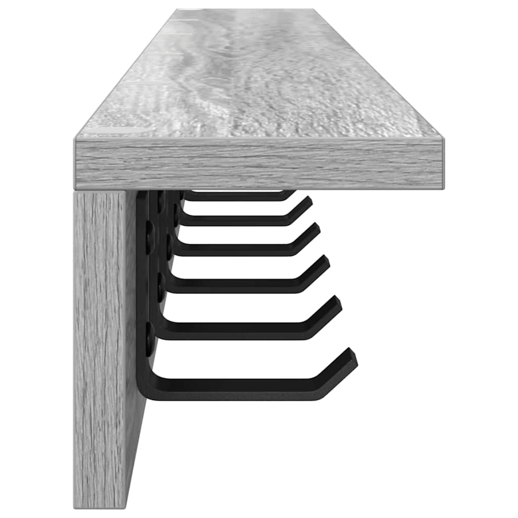 Appendiabiti a muro Grigio sonoma 100 x 10.5 x 10.5 cm