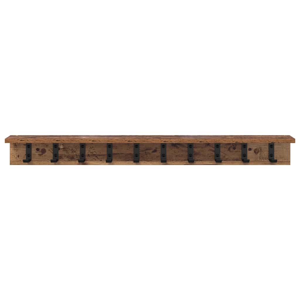 Appendiabiti a muro Legno vecchio 100 x 10,5 x 10,5 cm | homemem39