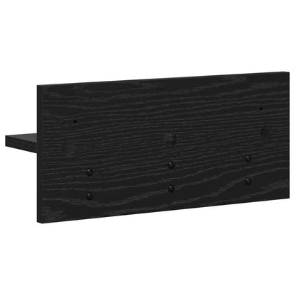 Appendiabiti a muro Rovere nero 40 x 10.5 x 18 cm