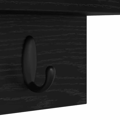 Appendiabiti a muro Rovere Nero 60 x 10,5 x 18 cm | homemem39