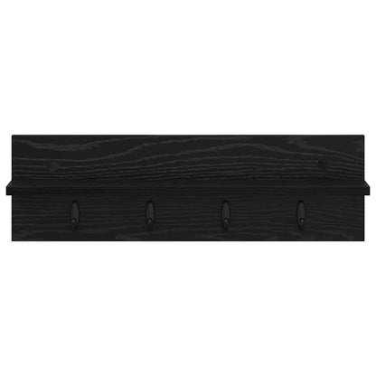 Appendiabiti a muro Rovere Nero 60 x 10,5 x 18 cm | homemem39
