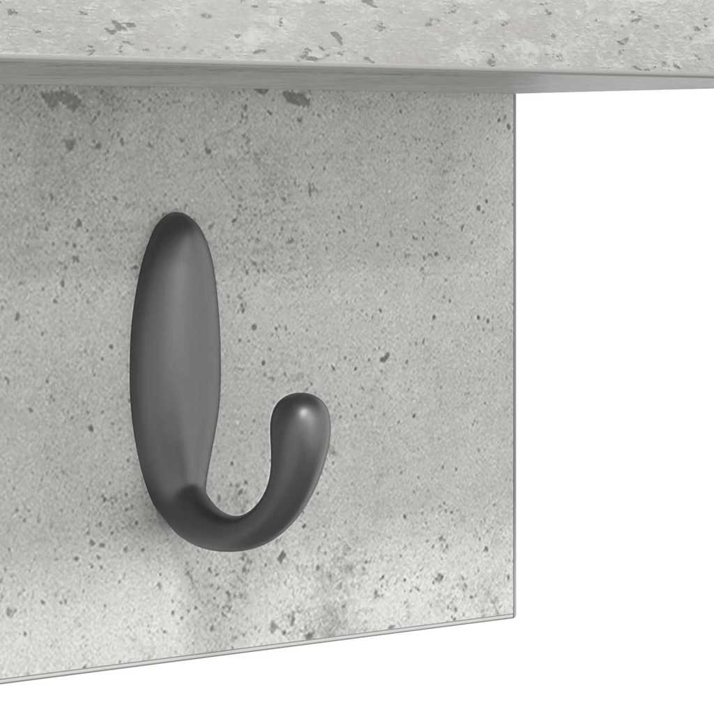 Appendiabiti a muro Grigio cemento 60 x 10,5 x 18 cm | homemem39