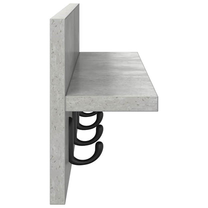 Appendiabiti a muro Grigio cemento 60 x 10,5 x 18 cm | homemem39