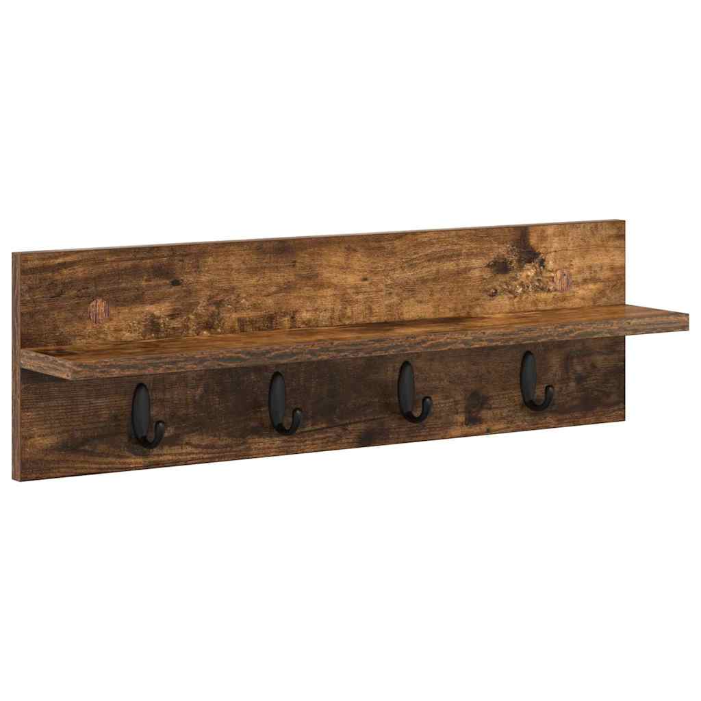 Appendiabiti a muro Rovere fumo 60 x 10.5 x 18 cm