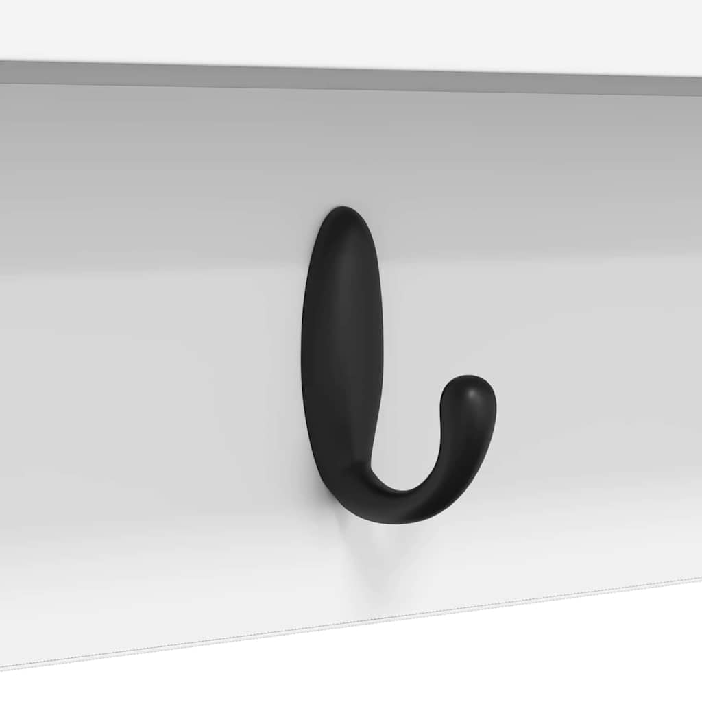 Appendiabiti a muro Bianco 80 x 10,5 x 18 cm Legno multistrato | homemem39