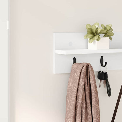 Appendiabiti a muro Bianco 80 x 10,5 x 18 cm Legno multistrato | homemem39