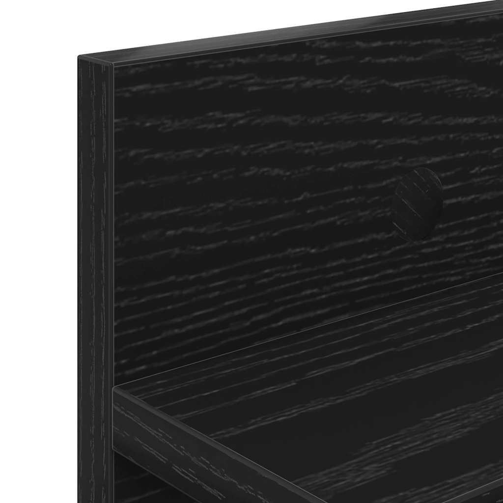 Appendiabiti a muro Rovere Nero 80 x 10,5 x 18 cm | homemem39