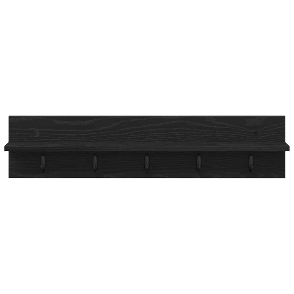 Appendiabiti a muro Rovere Nero 80 x 10,5 x 18 cm | homemem39