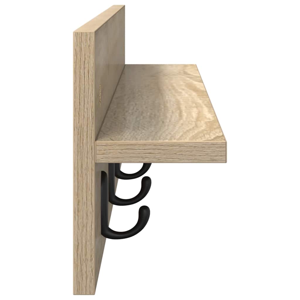Appendiabiti a muro Rovere Sonoma 80 x 10,5 x 18 cm | homemem39