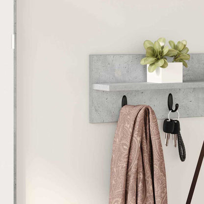 Appendiabiti a muro Grigio cemento 80 x 10,5 x 18 cm | homemem39