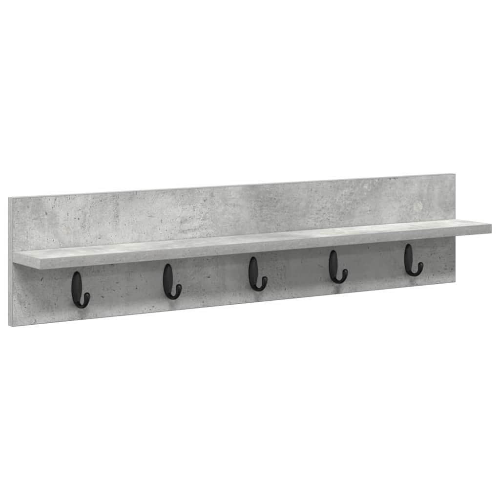Appendiabiti a muro Grigio cemento 80 x 10,5 x 18 cm | homemem39