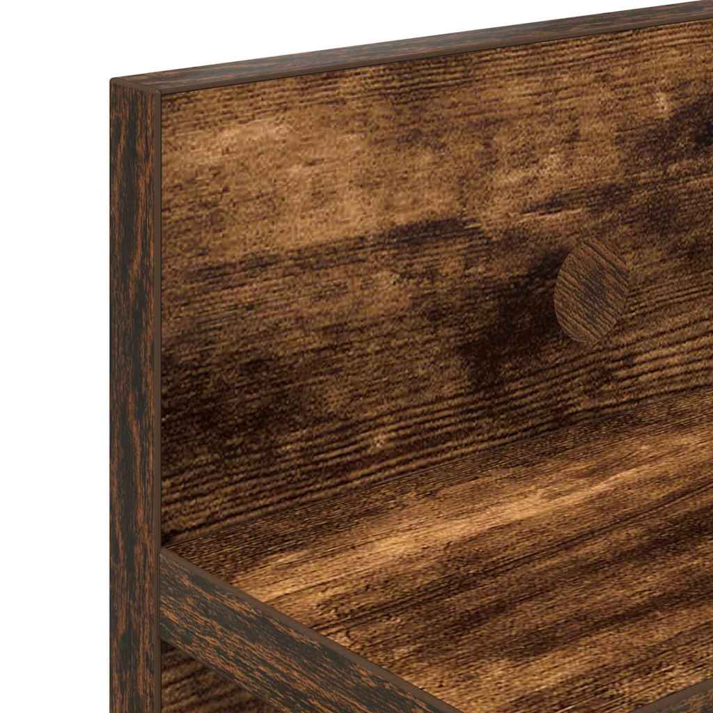 Appendiabiti a muro Rovere fumo 80 x 10.5 x 18 cm