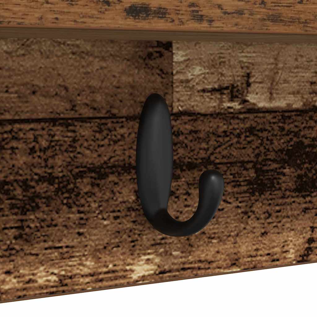 Appendiabiti a muro Legno vecchio 80 x 10,5 x 18 cm | homemem39