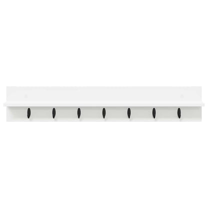 Appendiabiti a muro Bianco 100 x 10,5 x 18 cm Legno multistrato | homemem39