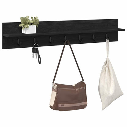 Appendiabiti a muro Rovere Nero 100 x 10,5 x 18 cm | homemem39