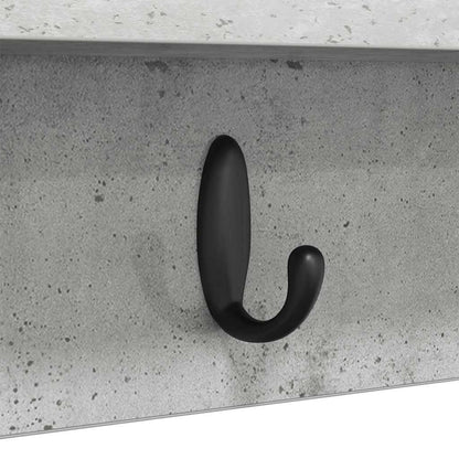 Appendiabiti a muro Grigio cemento 100 x 10,5 x 18 cm | homemem39
