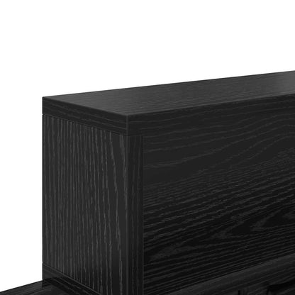 Appendiabiti a muro Rovere Nero 100 x 12 x 43,5 cm