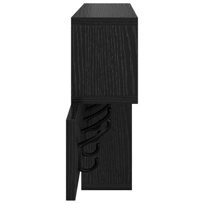 Appendiabiti a muro Rovere Nero 100 x 12 x 43,5 cm