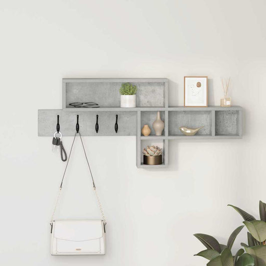 Appendiabiti a muro Grigio cemento 100 x 12 x 43,5 cm | homemem39