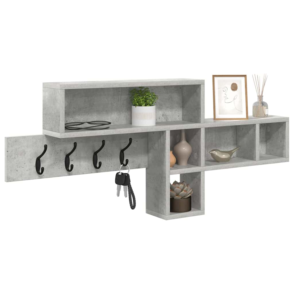 Appendiabiti a muro Grigio cemento 100 x 12 x 43,5 cm | homemem39