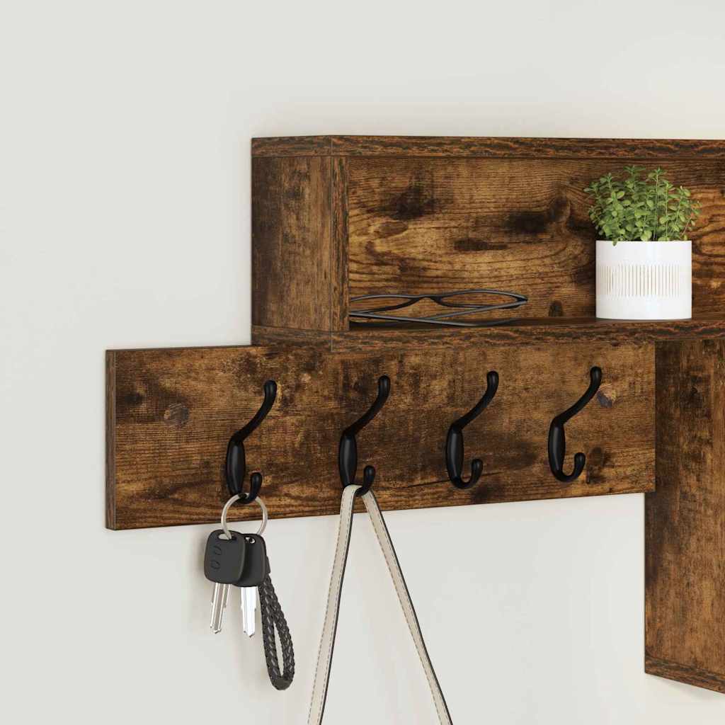 Appendiabiti a muro Rovere fumé 100 x 12 x 43,5 cm | homemem39