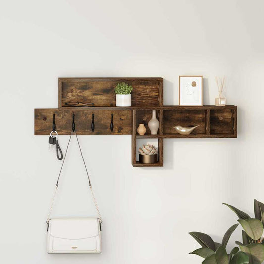 Appendiabiti a muro Rovere fumé 100 x 12 x 43,5 cm | homemem39