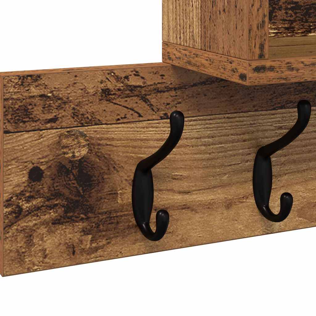 Appendiabiti a muro Legno vecchio 100 x 12 x 43,5 cm | homemem39